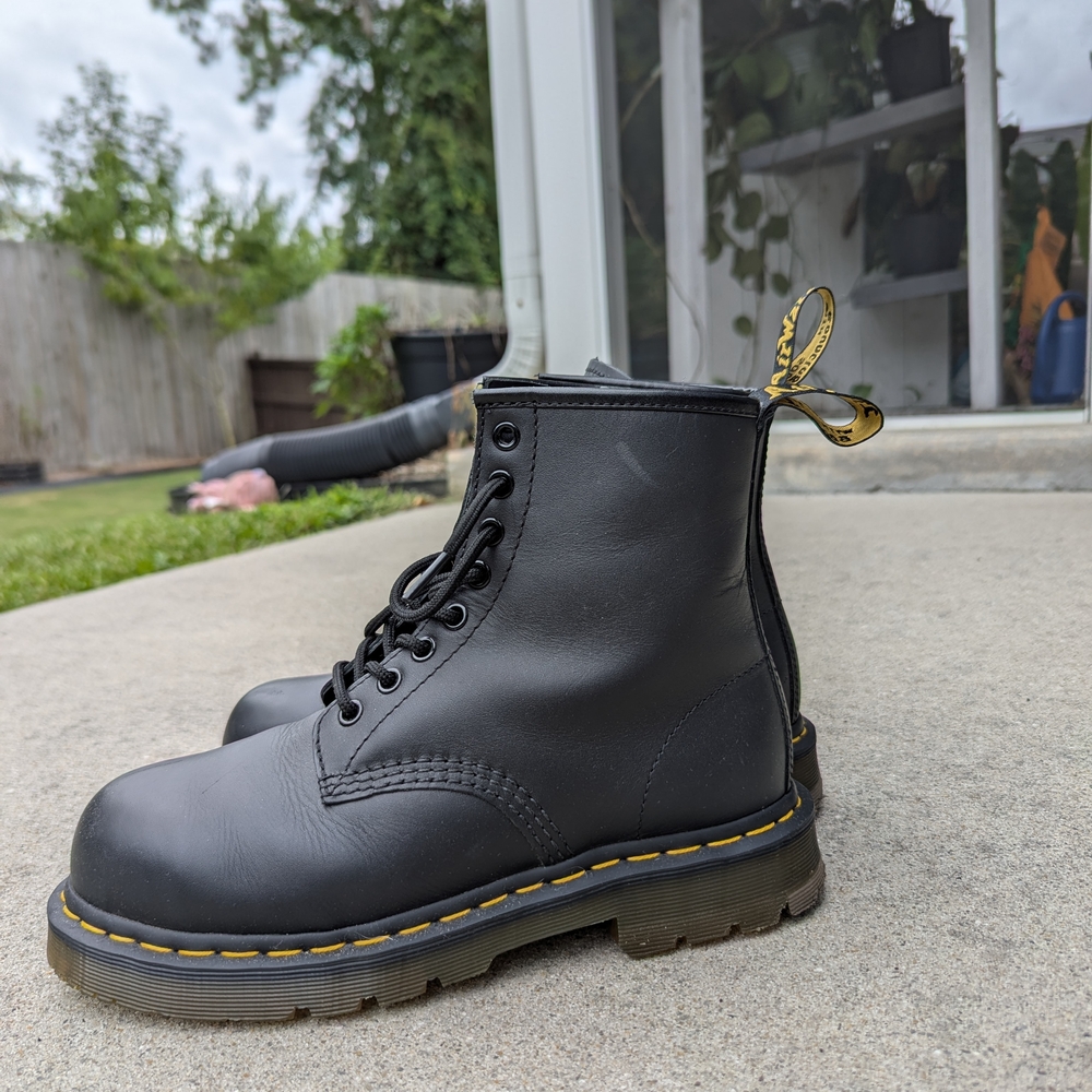 Dr. Martens Black Leather Combat Boots